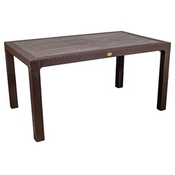 IRIS GF-210BR ECO barna műanyag kerti asztal rattan 90x150cm