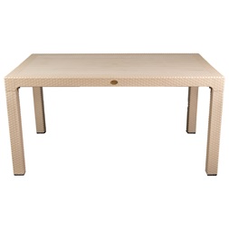 IRIS GF-800C ORIGINAL CAPPUCCINO műanyag kerti asztal rattan 90x150cm