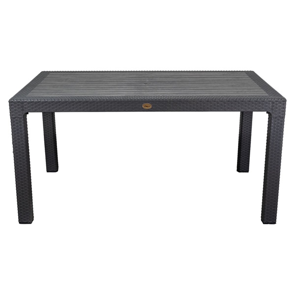 IRIS GF-210A ECO antracit műanyag kerti asztal rattan 90x150cm (Újracsomagolt)