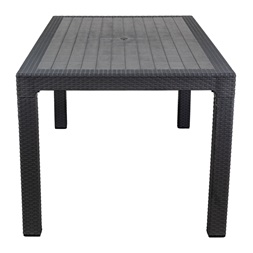 IRIS GF-210A ECO antracit műanyag kerti asztal rattan 90x150cm (Újracsomagolt)