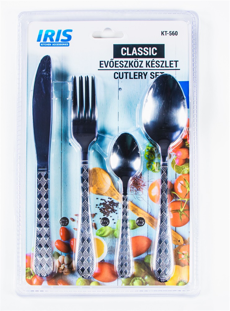 IRIS KT-560 Classic 16 db-os ezüst evőeszköz készlet