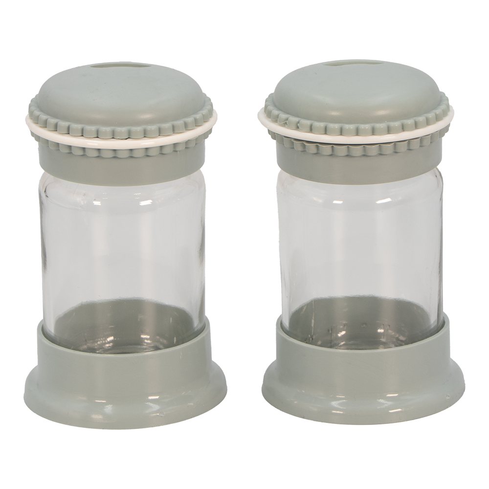 IRIS Macaron Salt&Pepper üveg fűszerszóró szett 2*105ml, rószaszín, fehér, szürke vagy kék színű HN-1139