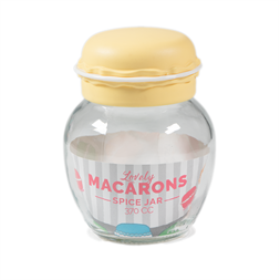 IRIS Macaron üveg fűszertartó 370ml, zöld, fukszia, narancs vagy citromsárga színű HN-1215