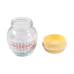 IRIS Macaron üveg fűszertartó 370ml, zöld, fukszia, narancs vagy citromsárga színű HN-1215