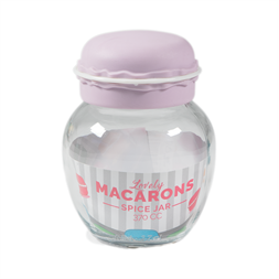 IRIS Macaron üveg fűszertartó 370ml, zöld, fukszia, narancs vagy citromsárga színű HN-1215