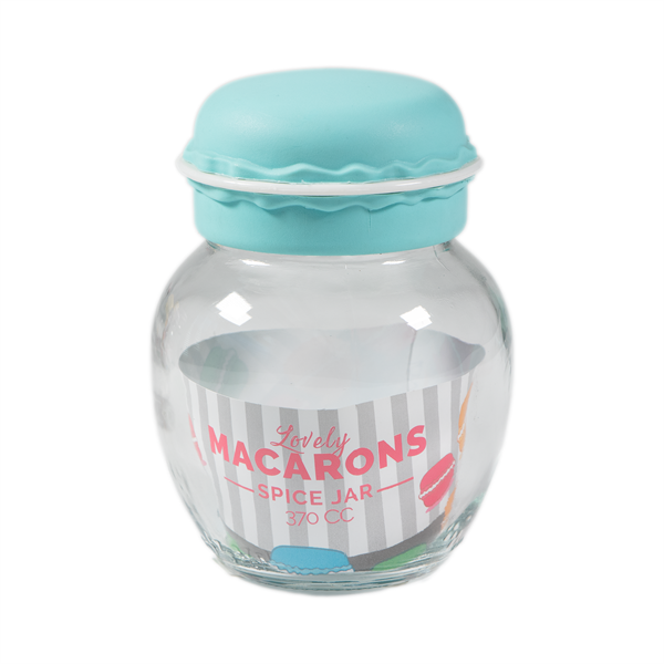 IRIS Macaron üveg fűszertartó 370ml, zöld, fukszia, narancs vagy citromsárga színű HN-1215