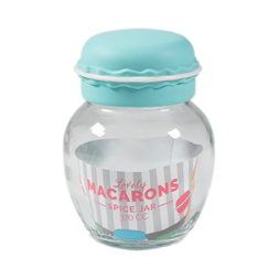 IRIS Macaron üveg fűszertartó 370ml, zöld, fukszia, narancs vagy citromsárga színű HN-1215