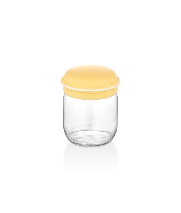 IRIS Macaron üveg fűszertartó 425ml, rózsaszín, menta, sárga vagy lila színű HN-1364
