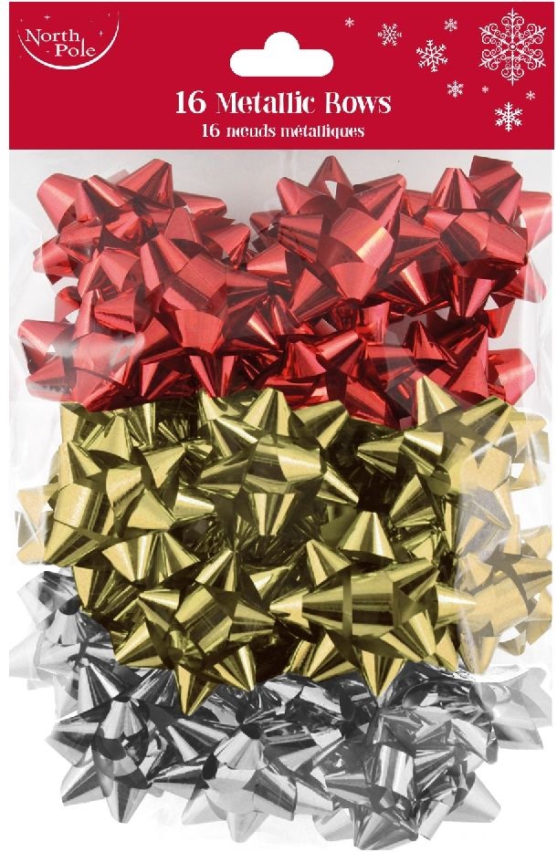 IRIS Masni, ajándék csomagoláshoz,fényes, vegyes színekben (arany, ezüst, piros ) 16 db/ csomag