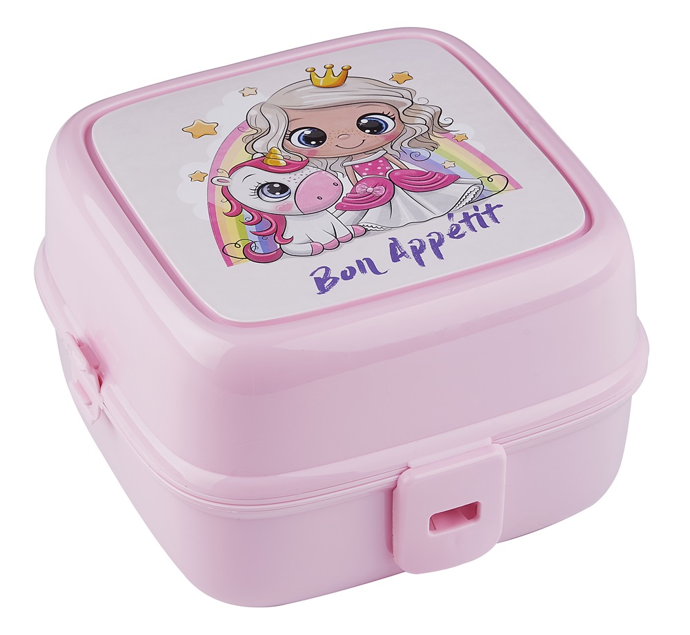 IRIS G-400 PORKY ételes doboz kanállal és villával 150x155x95mm
