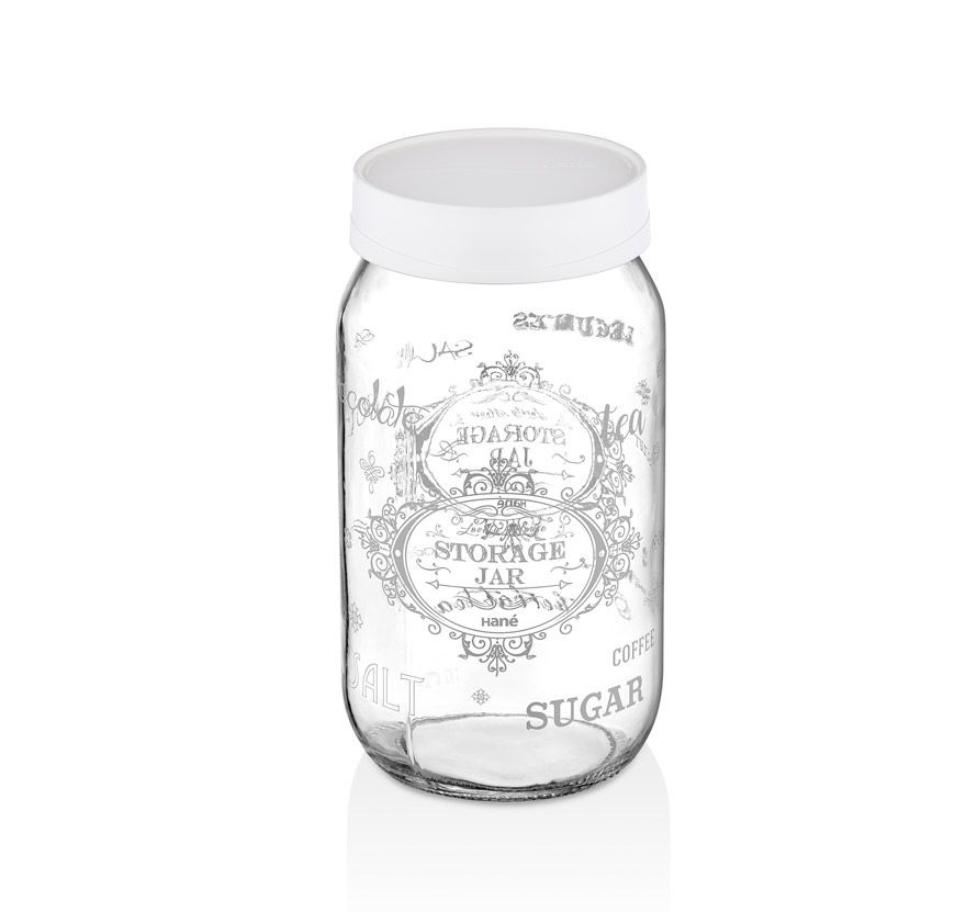 IRIS Retro üveg fűszertartó 1.000ml, fehér színű HN-1411