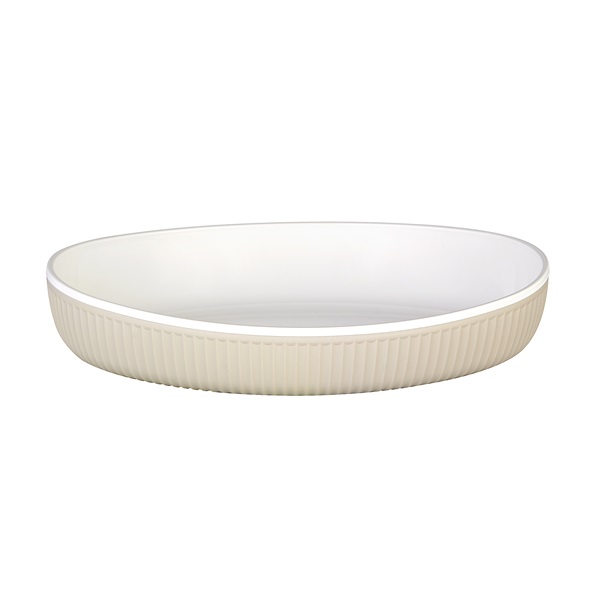 IRIS G-806 SHELL OVAL kétszínű tányér 185x138x30mm