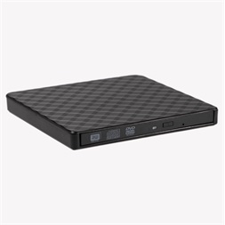IRIS SQUARE EXTERNAL DVD író, USB 3.0, Read/write:CD/VCD/DVD, tálcás, DVD-RW, fekete