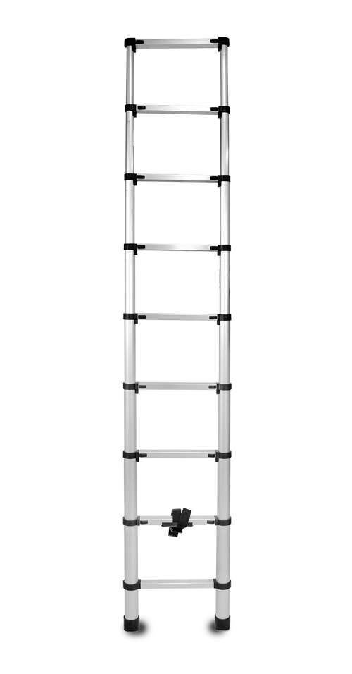 IRIS TOOLS HL-100 2,6 m teleszkópos acél létra, összecsukható, 125 kg teherbírás