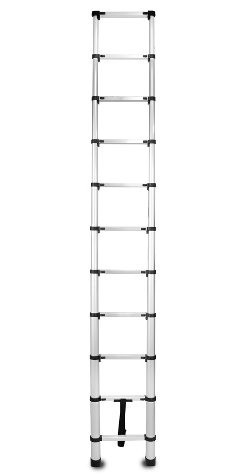 IRIS TOOLS HL-100 3,2 m teleszkópos acél létra, összecsukható, 125 kg teherbírás