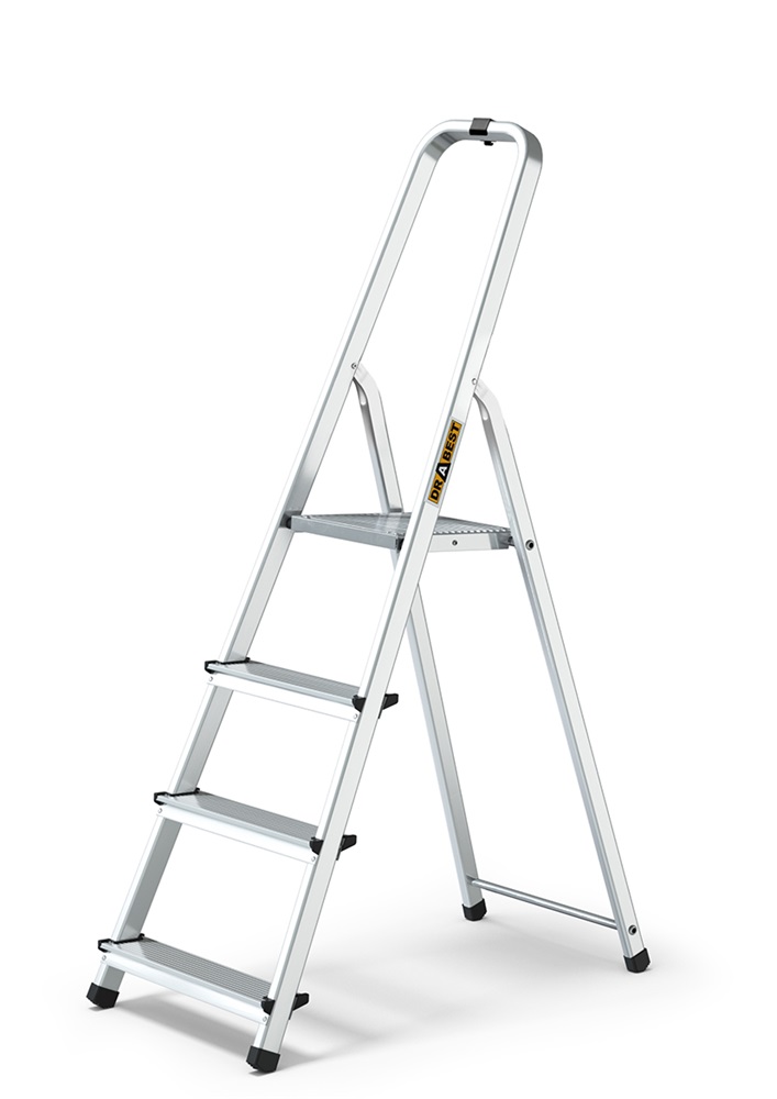 IRIS TOOLS HL-400-4S 4 (3+1) lépcsős alumínium létra, összecsukható, 125 kg teherbírás