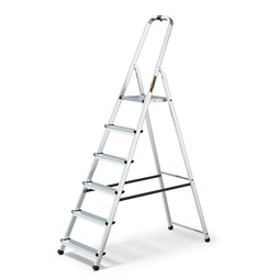 IRIS TOOLS HL-600-6S 6 lépcsős alumínium létra, 125 kg