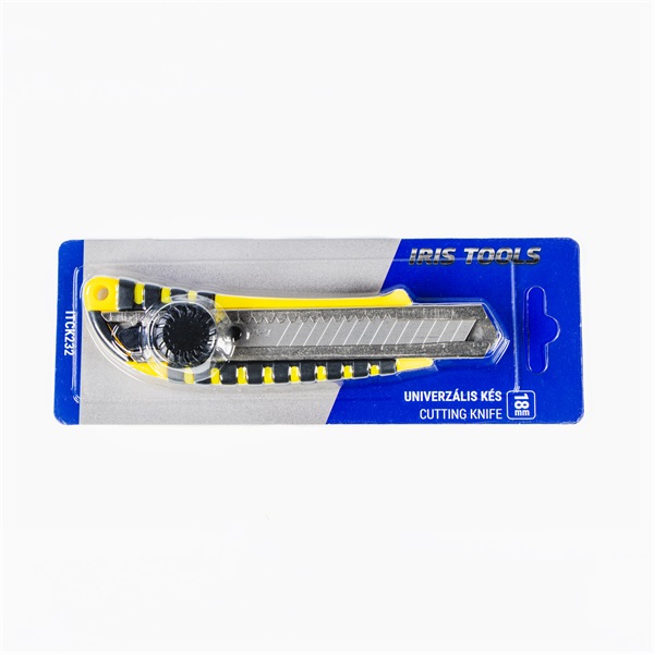 IRIS TOOLS ITCK232 Univerzális kés 18mm, csavaros penge rögzítés, műanyag ház