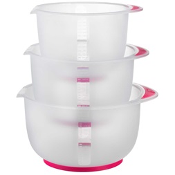 IRIS G-480 TRIPLE MIXING 3 darabos keverőtál szett, csúszásmentes talppal 1.500ml+2.000ml+2.500ml 24x22x12cm