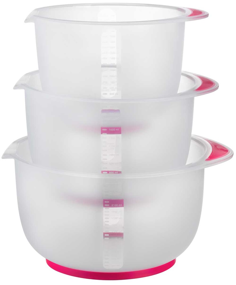 IRIS G-480 TRIPLE MIXING 3 darabos keverőtál szett, csúszásmentes talppal 1.500ml+2.000ml+2.500ml 24x22x12cm
