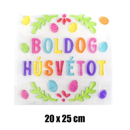 IRIS ablakzselé boldog húsvétot 20 x 25cm