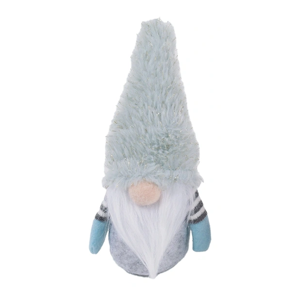 IRIS textil orrszakáll, bundás sapka, arany csillámos, szürke 18cm