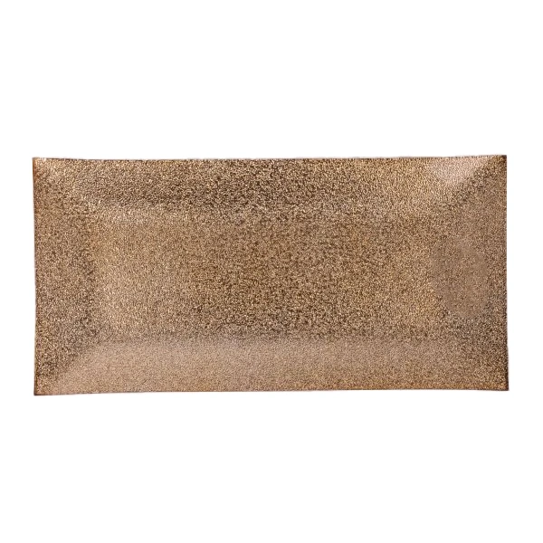 IRIS üvegtál, téglalap alakú, arany 34 x 17 cm