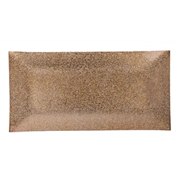 IRIS üvegtál, téglalap alakú, arany 34 x 17 cm