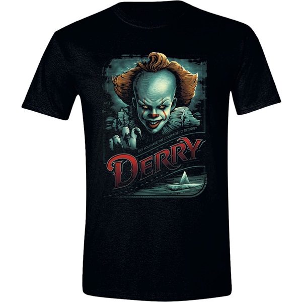 IT (Az) - Derry Propaganda Poster mintás fekete póló, XL méret