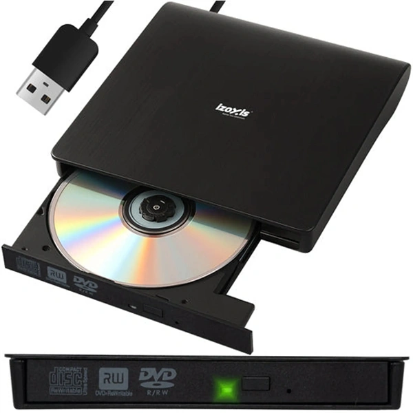 IZOXIS - CD/DVD író beépített USB 3.0 kábellel