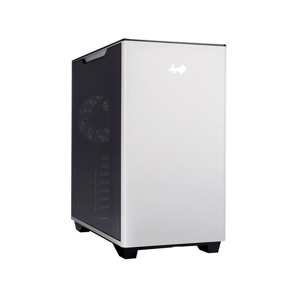 InWin A5 táp nélküli ablakos Mid Tower számítógépház fehér