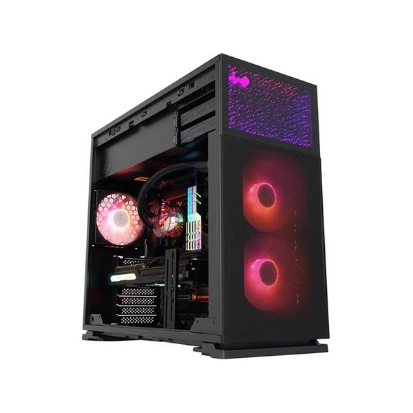 InWin N127 táp nélküli ablakos Mid Tower számítógépház fekete