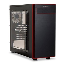 In Win 703 ATX fekete/piros ablakos használt számítógépház (Használt - B)