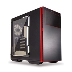 In Win 707 E-ATX fekete/piros ablakos használt számítógépház (Újracsomagolt)