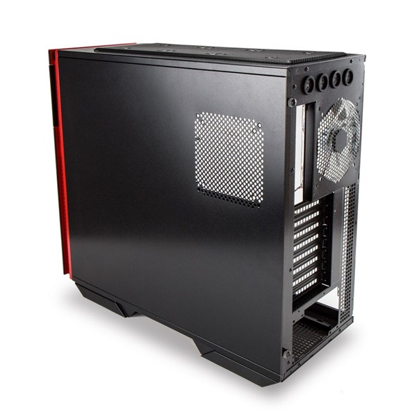 In Win 707 E-ATX fekete/piros ablakos használt számítógépház (Újracsomagolt)