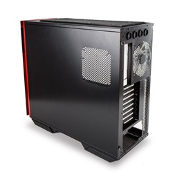 In Win 707 E-ATX fekete/piros ablakos használt számítógépház (Újracsomagolt)