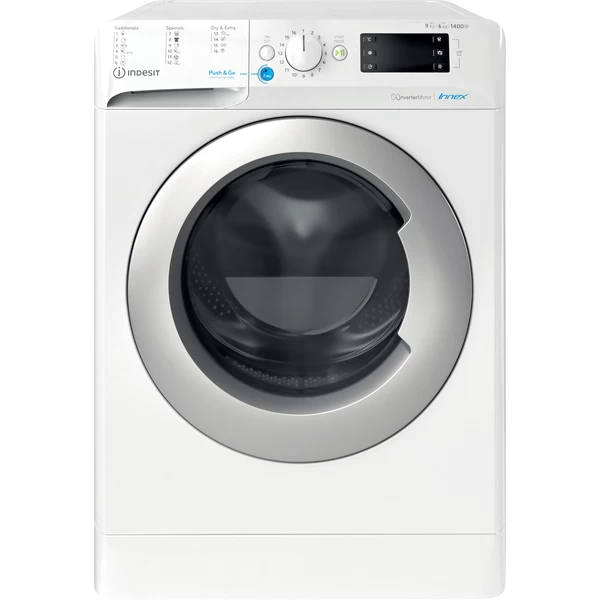 Indesit BDE 961483X WS EU N fehér, elöltöltős, max.1400ford., 9 kg/6 kg, mosó-szárítógép