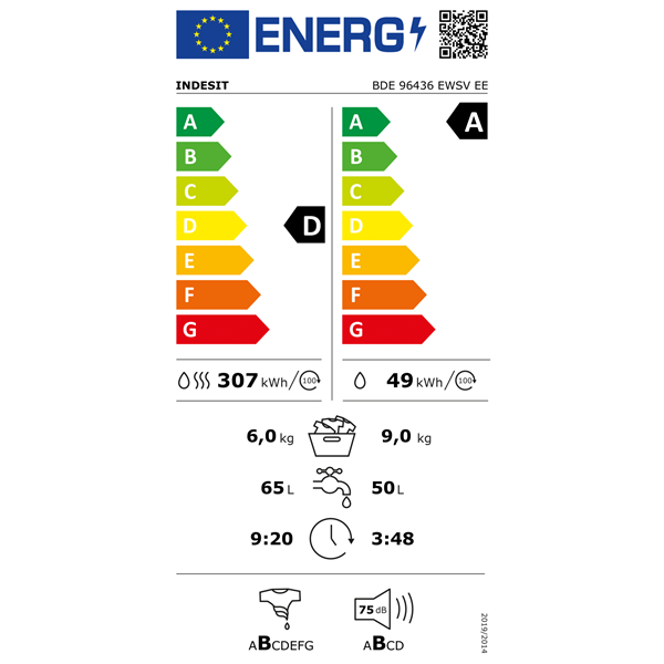 Indesit BDE 96436 EWSV EE mosó-szárítógép