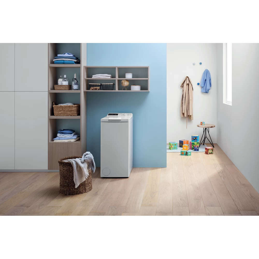 Indesit BTW B7220P EU/N fehér, felültöltős, max.1150ford., 7 kg, mosógép (Újszerű)