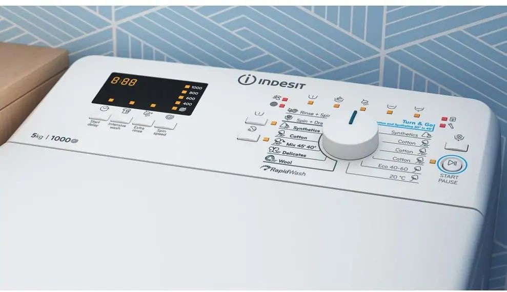 Indesit BTW S50400 EU N fehér, felültöltős, max.1000ford., 5 kg, mosógép