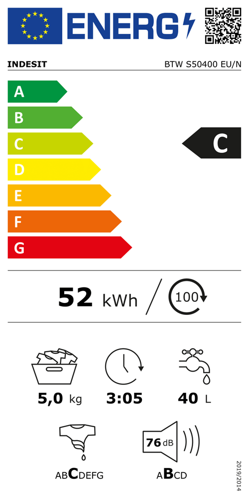 Indesit BTW S50400 EU N fehér, felültöltős, max.1000ford., 5 kg, mosógép