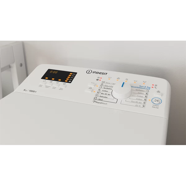 Indesit BTW S60400 EU/N fehér, felültöltős, max.1000ford., 6 kg, mosógép