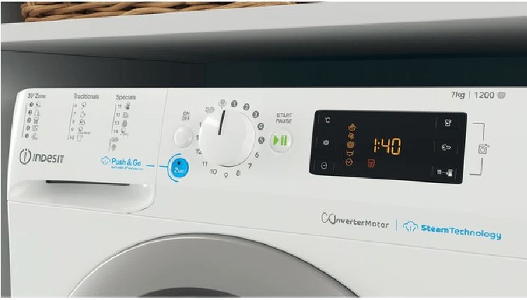 Indesit BWE 71295X WSV EE fehér, elöltöltős, max.1200ford., 7 kg, mosógép