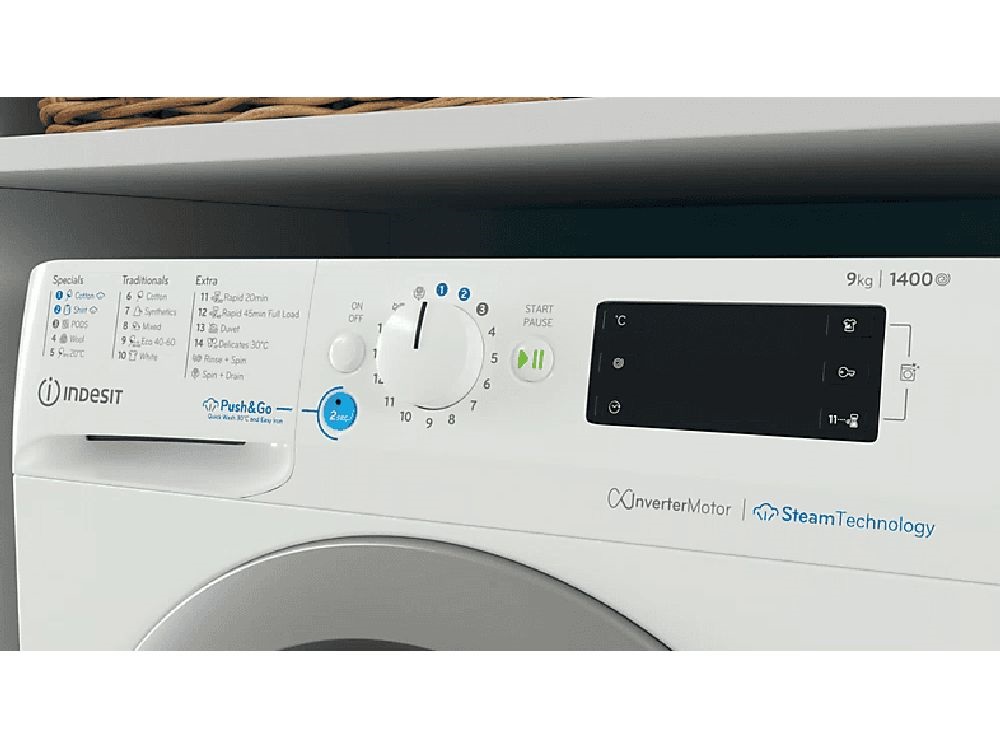 Indesit BWE 91496X WSV EE fehér, elöltöltős, max.1400ford., 9 kg, mosógép
