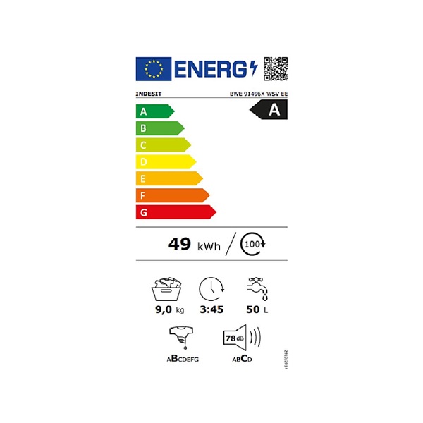 Indesit BWE 91496X WSV EE elöltölős mosógép