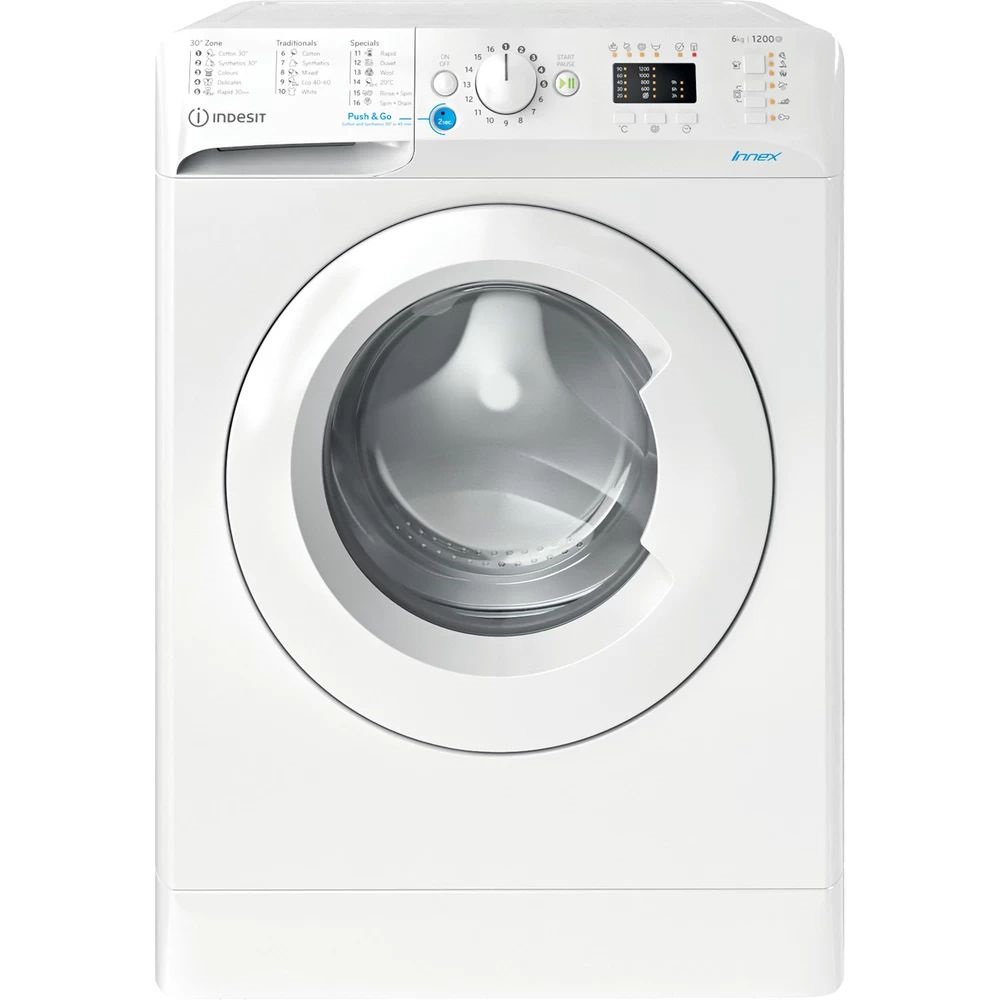 Indesit BWSA 61251 W EU N fehér, elöltöltős, keskeny, max.1200ford., 6 kg, mosógép