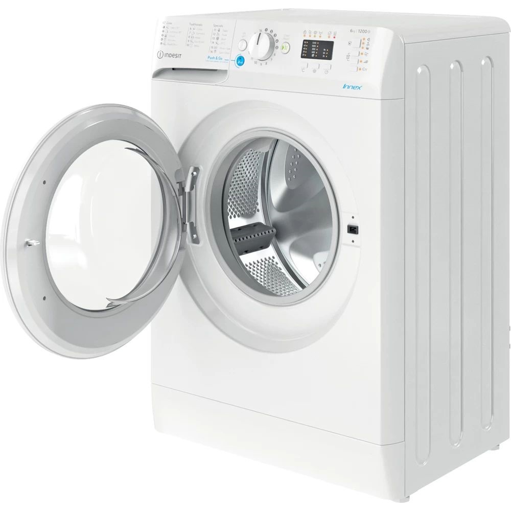 Indesit BWSA 61251 W EU N fehér, elöltöltős, keskeny, max.1200ford., 6 kg, mosógép