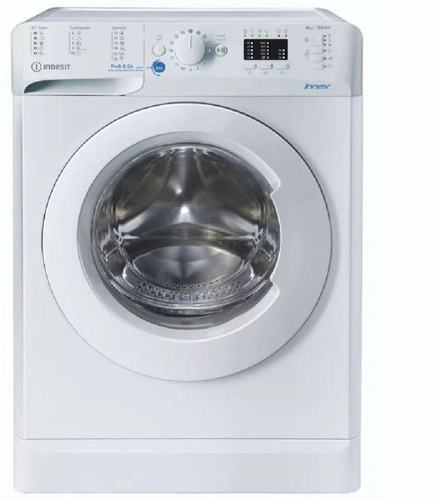 Indesit BWSA 61294 W EU N fehér, elöltöltős, keskeny, max.1200ford., 6 kg, mosógép