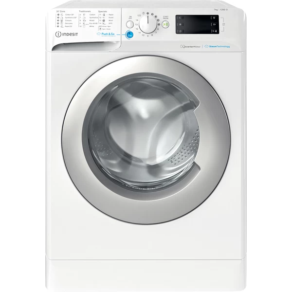 Indesit BWSE 71295X WSV EE fehér, elöltöltős, keskeny, max.1200ford., 7 kg, mosógép