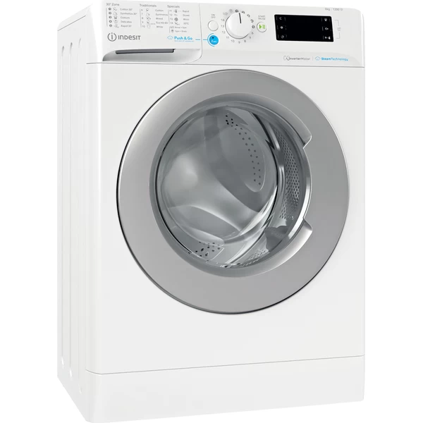 Indesit BWSE 81295X WSV EE fehér, elöltöltős, keskeny, max.1200ford., 8 kg, mosógép